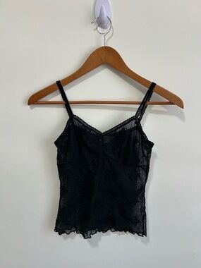 VINTAGE Versailles Black Lace Cami